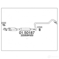 Резонатор MTS 16XB Z9V 8033464309015 Nissan Primera (WP11) 2 Универсал 0150187