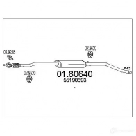 Резонатор MTS W0UE QM Fiat Punto (188) 2 1999 – 2010 8033464041038 0180640