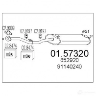 Резонатор MTS 8033464023751 Opel Frontera (A) 1 1991 – 1998 0157320 PSY4M 2V