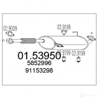 Резонатор MTS YAML O 8033464020415 0153950 Opel Frontera (A) 1 1991 – 1998