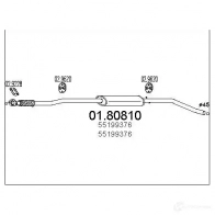 Резонатор MTS 0180810 8033464041205 Fiat Idea 89BT6 0