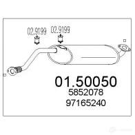 Резонатор MTS U 7C3RT 8033464015893 0150050 Opel Frontera