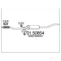 Резонатор MTS OLT7 B 0150854 8033464972578 Mini Cooper (R56) 2 Хэтчбек 1.4 One 95 л.с. 2006 – 2010