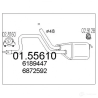 Резонатор MTS 8033464022068 0155610 NFZJ MBP Ford Mondeo 1 (FD, BNP) Универсал 2.0 i 16V 136 л.с. 1993 – 1996