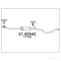 Резонатор MTS Peugeot 306 1 (7B, N3, N5) Седан 1.6 98 л.с. 2000 – 2001 0180940 GDC2 A 8033464041335