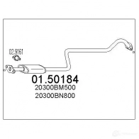 Резонатор MTS V0I T6A1 0150184 Nissan Almera (N16) 2 Хэтчбек 1.5 90 л.с. 2000 – 2006 8033464308988