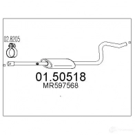 Резонатор MTS 8033464452469 0150518 Z JVE5W Mitsubishi Colt 6 (Z3, Z2) Хэтчбек