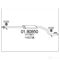 Резонатор MTS 14C TAC Ford Mondeo 3 (GE, B4Y) Седан 2.0 16V DI / TDDi / TDCi 90 л.с. 2000 – 2007 8033464041243 0180850