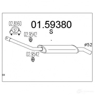 Резонатор MTS 8033464025793 Fiat Multipla (186) 1 Минивэн 1.9 JTD (186AxE1A) 120 л.с. 2002 – 2010 0159380 GRG 4P