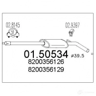 Резонатор MTS 8033464453695 Renault Modus (FJP0) 1 Хэтчбек 0150534 C92 M3