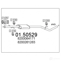 Резонатор MTS 0150529 8033464453176 Renault Kangoo (KC) 1 Минивэн 1.9 dCi 4x4 84 л.с. 2003 – 2024 W 9QW4