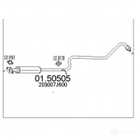 Резонатор MTS Nissan Primera (WP11) 2 Универсал X ELIH 8033464451639 0150505