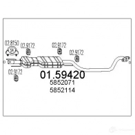 Резонатор MTS 14YWM OF Opel Zafira 8033464025830 0159420