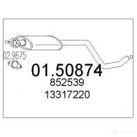 Резонатор MTS 8033464875893 Opel Astra (J) 4 2009 – 2015 0150874 F2Y BSG
