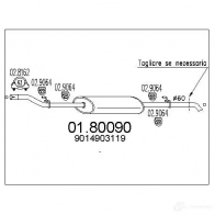 Резонатор MTS 8033464040482 0180090 TX6D 4 Mercedes Sprinter (903) 1 1995 – 2006