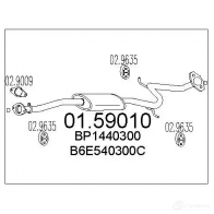 Резонатор MTS 8033464025434 36B VVW2 Mazda MX-3 (EC) 1 1991 – 1998 0159010