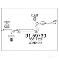 Резонатор MTS Volvo S40 1 (644) Седан 2.0 136 л.с. 1995 – 2003 8033464026141 0159730 2RJUO 6