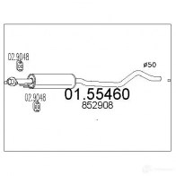 Резонатор MTS 0155460 Opel Astra (F) 1 Хэтчбек 2.0 GSI 16V (F08) 150 л.с. 1991 – 1998 R163I 9 8033464021917