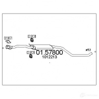 Резонатор MTS 8033464024239 D 0Y96G0 Ford Escort 7 (FA, GAL, ANL) Универсал 1.8 Zetec 16V 115 л.с. 1995 – 1999 0157800