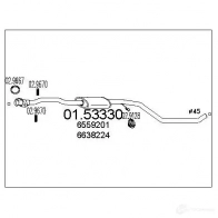 Резонатор MTS 0153330 Ford Orion 8033464019792 EKEC DT
