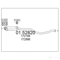 Резонатор MTS 0152820 Peugeot 405 2 (4B) Седан 1.6 92 л.с. 1992 – 1994 Z8 HEH 8033464019280