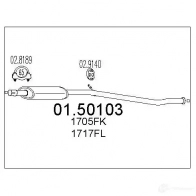 Резонатор MTS Peugeot 206 1 (2X) 1998 – 2010 0150103 8033464016425 7Y8VM 7X