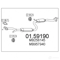 Резонатор MTS Mitsubishi Carisma 1 (DA) Хэтчбек 1.6 (DA1A) 90 л.с. 1995 – 2006 QQ LSF 0159190 8033464025601