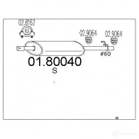 Резонатор MTS RTQGQX K 8033464040437 0180040 Mercedes Sprinter (903) 1 1995 – 2006