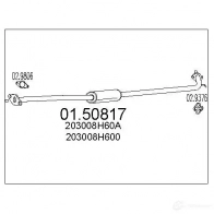 Резонатор MTS 0150817 Nissan X-Trail (T30) 1 2000 – 2007 8033464901790 M RXHU