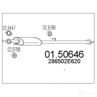 Резонатор MTS 5 U2PBFT 0150646 Hyundai Tucson (JM) 1 Кроссовер 2.0 CRDi 113 л.с. 2004 – 2010 8033464897994