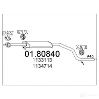 Резонатор MTS 0180840 JO CNPV Ford Mondeo 3 (GE, BWY) Универсал 8033464041236