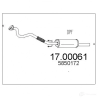 Сажевый фильтр MTS Opel Astra (H) 3 Универсал 1.7 CDTI (L35) 80 л.с. 2004 – 2010 KP ALON 1700061 8033464456849