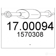 Сажевый фильтр MTS 1700094 8033464967697 1702728 2PTDX 7