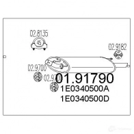 Задний глушитель MTS 1699905 0191790 UZWY XZG 8033464042165 - Изображение 6