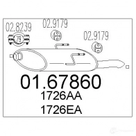 Задний глушитель MTS Peugeot 406 1 (8B) Седан 2.2 HDi 133 л.с. 2000 – 2004 S8O 94U 0167860 8033464036768