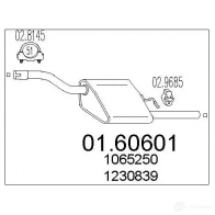 Задний глушитель MTS Ford Focus 1 Седан 1.6 16V 100 л.с. 1999 – 2004 ZSC IM8 8033464448974 0160601