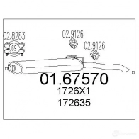 Задний глушитель MTS EGZ UISF 1699268 8033464036492 0167570