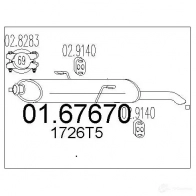 Задний глушитель MTS 0167670 8033464036591 1TWY 9MQ Peugeot 306 1 (7E, N3, N5) Универсал 2.0 HDI 90 90 л.с. 1999 – 2002