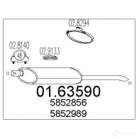 Задний глушитель MTS 8033464032685 0163590 7PAAG 1 1698922