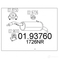 Задний глушитель MTS 8033464043148 ZGT6 0AO 1699993 0193760