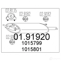 Задний глушитель MTS 8033464042257 Ford Fiesta 4 (DX, JA, JB) Хэтчбек 1.4 i 16V 90 л.с. 1996 – 2002 Z 6F05 0191920