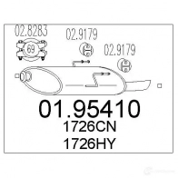 Задний глушитель MTS 8033464044336 Peugeot 406 1 (8B) Седан IK0 2WK 0195410