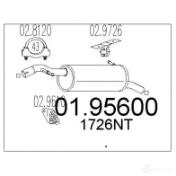 Задний глушитель MTS 1700123 0195600 8033464044503 Y TD2QX3