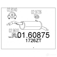 Задний глушитель MTS Citroen C2 8033464897574 0160875 2J9 W3