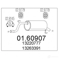 Задний глушитель MTS YAJ 3H Opel Corsa (D) 4 Хэтчбек 1.4 (L08. L68) 87 л.с. 2009 – 2014 0160907 8033464898359