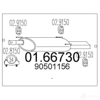 Задний глушитель MTS Opel Astra (F) 1 Седан 2.0 i 16V (F19. M19) 136 л.с. 1995 – 1998 2 L6HZ 8033464035693 0166730