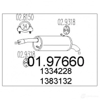 Задний глушитель MTS S6WXV 2 Ford Fiesta 5 (CBK, J) 2002 – 2008 8033464046378 0197660