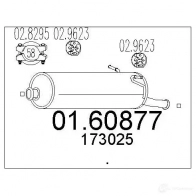 Задний глушитель MTS Citroen Xsara Picasso 1 (N68) 1999 – 2012 X E3ZV 0160877 8033464897659