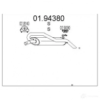 Задний глушитель MTS 0194380 Fiat Marea (185) 1 Седан 8033464043650 HBYU Q7