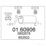 Задний глушитель MTS Opel Corsa (D) 4 Хэтчбек 1.2 (L08. L68) 80 л.с. 2006 – 2014 8033464898342 1NVC X0S 0160906